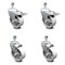 Service Caster Semi Steel Swvl TS Caster w/Roller Bearing-4" Wheel&1/2" Stems-2 w/TTL BRK, 4PK SCC-TSTTL20S415-SSR-121315-2-S-2 - alternate 1